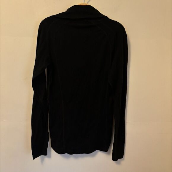 Bergan Fjellrap Norway 100% Merino Wool Sweater 1/4 Zip Base Layer Top L - Picture 4 of 6